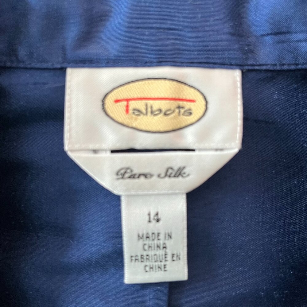 Talbots Pure Silk Shantung Blouse - Picture 6 of 6